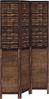 vidaXL 3-tlg. Raumteiler Dunkelbraun Massivholz Paulownia 358703 Bild 2