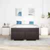 vidaXL Bettrahmen mit Matratze Dunkelbraun 160 x 200 cm Stoff 3399197 Bild 4