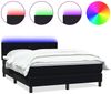 vidaXL Boxspringbett mit Matratze & LED Schwarz 160x210 cm Samt 3316889 Bild 2