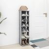 vidaXL Schuhschrank Betongrau 27,5x27x102 cm Holzwerkstoff 808493 Bild 3