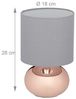 Relaxdays Tischlampe Metall & Stoff Bild 4