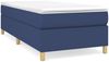 vidaXL Boxspringbett mit Matratze Blau 90x200 cm Stoff 3144496 Bild 2