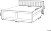Bett mit Lattenrost OLENDON 180x200 cm Holz Heller Holzfarbton Bild 2