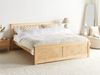 Bett mit Lattenrost OLENDON 180x200 cm Holz Heller Holzfarbton Bild 3
