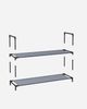 Songmics Schuhregal,10 Ebenen, Schuhablage, Schuhaufbewahrung, schmal, 28 x 45 x 173 cm, Metallgestell, Ablagen aus Vliesstoff, für Flur, Schlafzimmer, grau HSL010G01 Bild 5