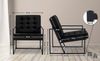 CLP Lounger Avon Samt gesteppt mit Metallgestell,schwarz Bild 2