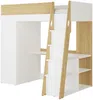 Vente-unique - ARMONESA Bett Holz, Platte BeigeWeiß - B 137 cm x H 188 cm x L 196 cm Bild 4