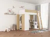 Vente-unique - ARMONESA Bett Holz, Platte BeigeWeiß - B 137 cm x H 188 cm x L 196 cm Bild 2
