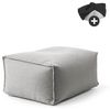 mokebo Pouf Der Ruhepouf (mit Schutzhülle), Sitzhocker Outdoor, Fußhocker, Hocker & Sitzkissen eckig Lichtgrau Bild 4