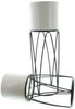 Übertopf Retro 2er Set Blumentopf Pflanzentopf Pflanzen Blumen Kübel Deko Bild 2
