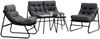 vidaXL Garten Essgruppe 5 pcs Schwarz Stahl 3378837 Bild 3