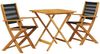 vidaXL 3-tlg. Bistro-Set Schwarz Polypropylen und Massivholz 3281877 Bild 2