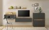 Wandboard 170x20 cm Eiche Anthrazit mit Ablageboden BOSTON Bild 4