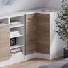 Eck-Küchenschrank für Dachschrägen R-Line Sonoma 75.6 cm mit 1 Tür, Schrankkorpus 60 cm Tiefe Vicco Bild 4