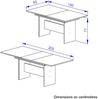 Calicosy 'ESTEBAN' Rechteckiger Tisch mit 1 Verlängerung L205/160 cm - Helles Holz Bild 5