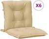 vidaXL Niedriglehner-Auflagen 6 Stk. Melange Beige 100x50x7 cm Stoff 4002390 Bild 2