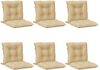 vidaXL Niedriglehner-Auflagen 6 Stk. Melange Beige 100x50x7 cm Stoff 4002390 Bild 4