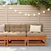 vidaXL Garten Mittelssofa Massives Kiefernholz Wachsbraun 865436 Bild 1
