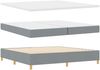 vidaXL Boxspringbett mit Kopfteil Hellgrau 200 x 200 cm Stoff 3339721 Bild 5