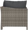 vidaXL Garten-Lounge-Set mit Kissen, 2-teilig, Polyrattan grau Bild 5