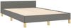 vidaXL Polsterbett mit hohem Kopfteil Stoff Dunkelgrau 120x200 cm Bild 5