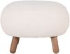 Fußhocker >Savona< in Weiss, Stoff - 60x37x50cm (BxHxT) Bild 3
