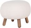 Fußhocker >Savona< in Weiss, Stoff - 60x37x50cm (BxHxT) Bild 4