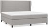 Boxspringbett mit Matratze Stoff Hellgrau 200x200 cm, Härtegrad: H2 [3127829] Bild 2