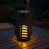 2x LED Solarlampe, Feuer-Effekt, Henkel, schwarz, H 26 cm Bild 2