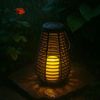 2x LED Solarlampe, Feuer-Effekt, Henkel, schwarz, H 26 cm Bild 5