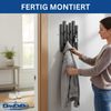 DanDiBo Garderobe Wand Schwarz Metall 96739 Wandgarderobe mit 5 Haken Schmal Garderobenpaneel Flurgarderobe Modern Hakenleiste Garderobenhaken Bild 5