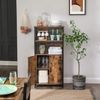 Vasagle Bücherregal, Bücherschrank, Büroregal, Küchenschrank mit 2 offenen Fächern, Regalebene im Schrank verstellbar, multifunktional, Industrie-Design, vintagebraun-schwarz von Songmics LSC66BX Bild 4