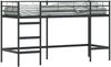 vidaXL Kinderloftbett Schwarz 99,5 x 190 cm Stahl 42020763 Bild 2