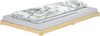 Stabiles Gästebett extra niedriges Bettrahmen Futonbett 120x200 Kiefer klar lackiert V-60.47K-12Rollrost und Matratze inkl. Bild 1
