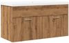 vidaXL Waschbeckenunterschrank mit Einbaubecken Artisan-Eiche 3328586 Bild 2