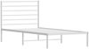 vidaXL Bettgestell mit Kopfteil Metall Weiß 90x190 cm 352360 Bild 3