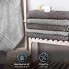 Komfortec 2er Saunatuch Set 80x200 cm aus 100% Baumwolle, XXL-Saunatücher, Sauna Handtuch, Weich, Groß, Frottee, Schnelltrocknend, Anthrazit Grau/Silber Bild 3