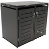 DEGAMO Mülltonnenbox KÖLN (1 St), Stahl grau, für 2 Tonnen 120 oder 240 Liter Bild 4