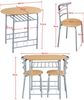 Yaheetech Esszimmer-Set Essgruppe mit 2 Stühlen, Esszimmergruppe 3-teilig, MDF-Holzplatten Natur Bild 4