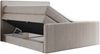 Boxspringbett KING DOREN, mit zwei Bettkästen und einer Multipocket-Matratze - 140x200 - Beige Stoff - H3 Bild 5