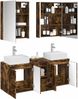 vidaXL Badezimmerschrank-Set 5 pcs Geräucherte Eiche Holzwerkstoff 3406411 Bild 3