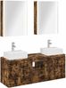vidaXL Badezimmerschrank-Set 5 pcs Geräucherte Eiche Holzwerkstoff 3406411 Bild 2