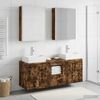 vidaXL Badezimmerschrank-Set 5 pcs Geräucherte Eiche Holzwerkstoff 3406411 Bild 4