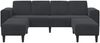 vidaXL Wohnzimmer Couch 3 pcs Schwarz 250 x 188 x 76 cm 3335127 Bild 4