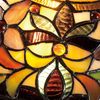 Deckenleuchte, Tiffany-Glas Metall, Vintage-Bronze Bild 2