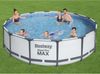 Steel Pro MAX™ Frame Pool Komplett-Set mit Filterpumpe Ø 427 x 107 cm, lichtgrau, rund Bild 2