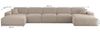 Wohnlandschaft Sofa U-Form CELES PREMIUM XL in Stoff Sven Schwarz Bild 2