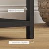 Konsolentisch aus Stahl mit 4 Ablagen, 110x30x75 cm, Schwarz Bild 4