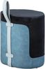 Hocker 'Osane' Samt schwarz mit Griff PU Bild 3