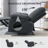 BBG Massagesessel Massage Relaxsessel mit Heizfunktion & Liegefunktion bis 150° (TV Sessel mit 8 Vibrationspunkten), ergonomischer Polstersessel gegen Rückenschmerzen, platzsparend Bild 3